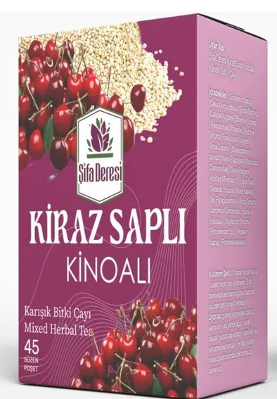 Şifa Deresi Kiraz Sapı Ve Kinoalı Karışık Bitki Çayı 45 Süzen Poşet