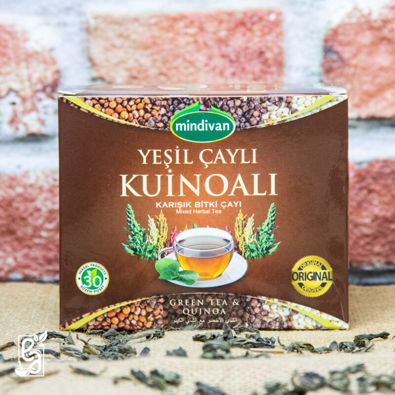 Mindivan Yeşil Çaylı Kinoalı Karışık Bitki Süzen Poşet Çay 30 x 1.5 G - Görsel 2