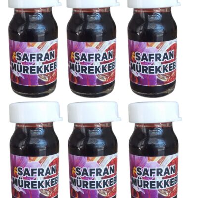6 Adet Kırmızı Safran Mürekkebi Zaferan Zafran Geleneksel Yöntem 10 ml